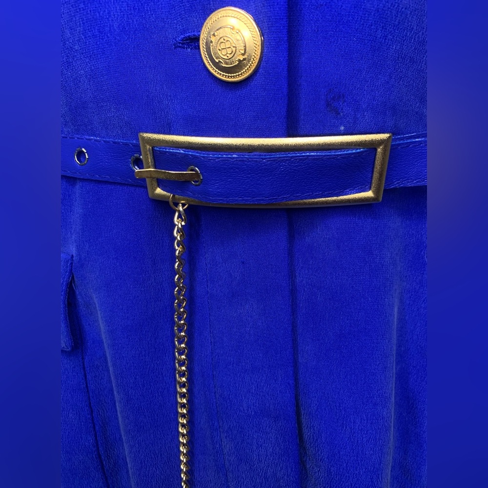 Patrick Collection Blue Button-Down Silk Dress - image 6